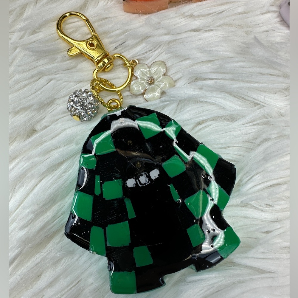 Handmade Demon Slayer Tanjiro Keychain | Demon Slayer Kimono Keychain